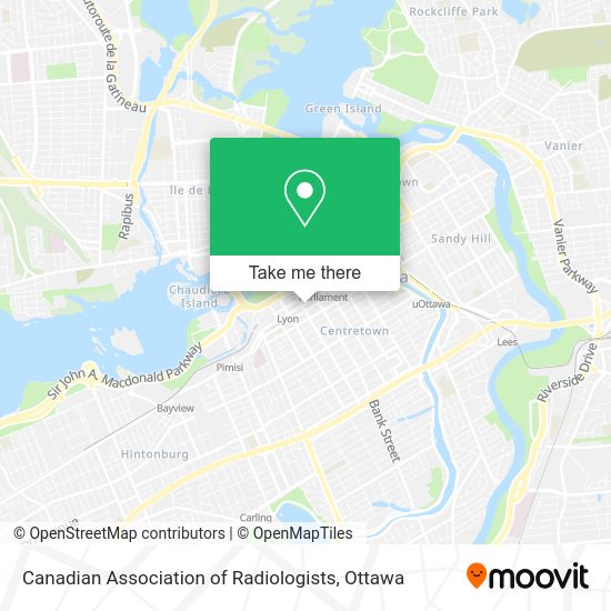 Canadian Association of Radiologists map