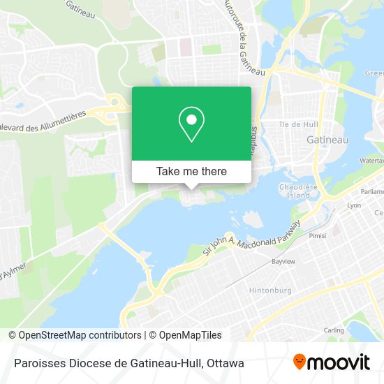 Paroisses Diocese de Gatineau-Hull plan