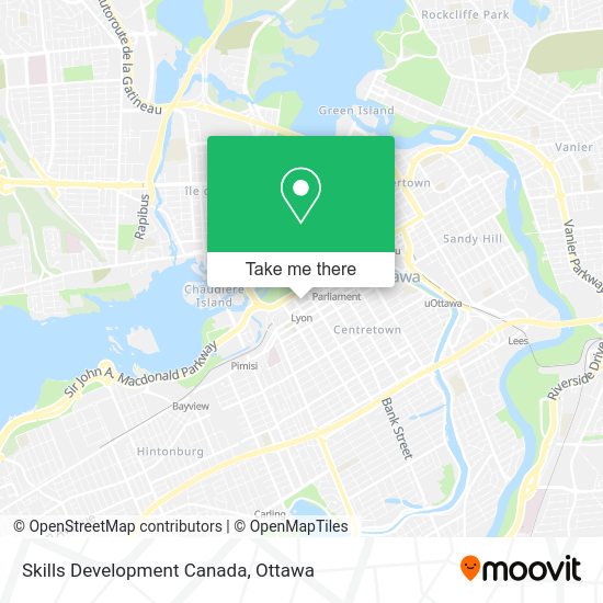 Skills Development Canada map