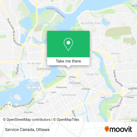 Service Canada map