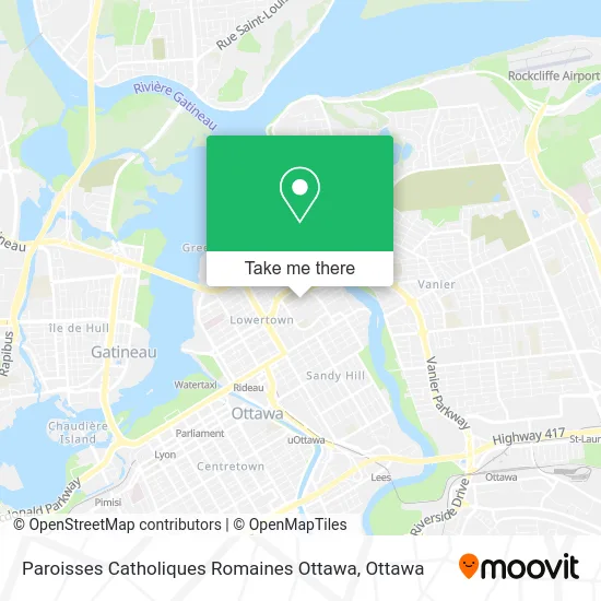 Paroisses Catholiques Romaines Ottawa map
