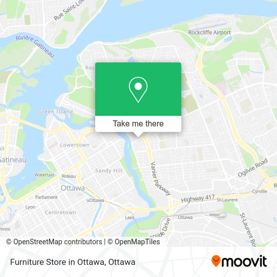 Furniture Store in Ottawa map