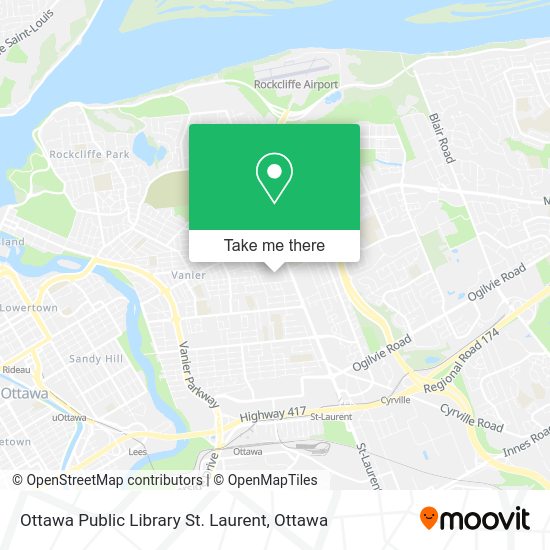Ottawa Public Library St. Laurent map
