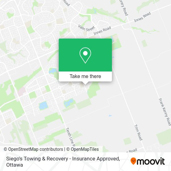 Siego's Towing & Recovery - Insurance Approved map