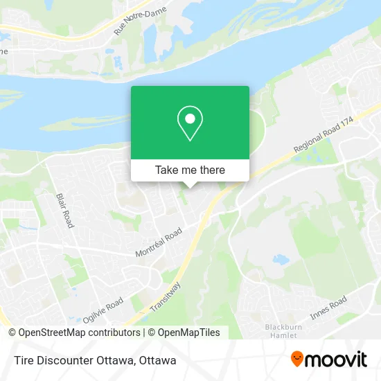 Tire Discounter Ottawa map