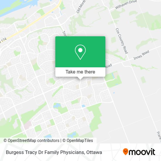 Burgess Tracy Dr Family Physicians map