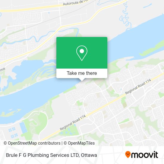 Brule F G Plumbing Services LTD map