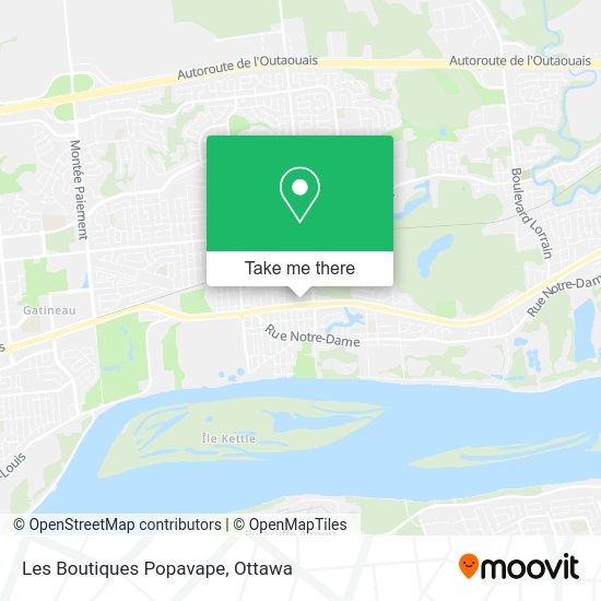 Les Boutiques Popavape map
