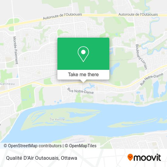 Qualité D'Air Outaouais map