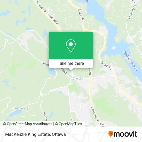 MacKenzie King Estate map