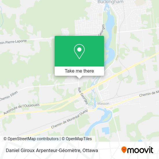 Daniel Giroux Arpenteur-Géomètre map