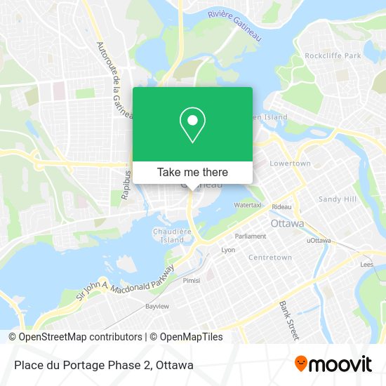 How to get to Place du Portage Phase 2 in Hull by bus?