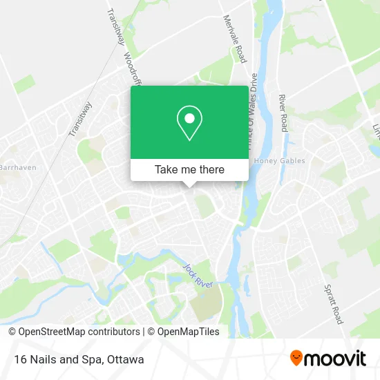 16 Nails and Spa map