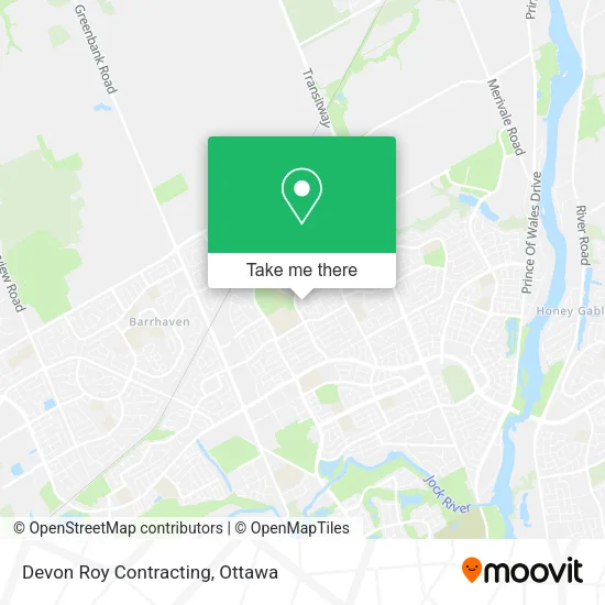 Devon Roy Contracting map