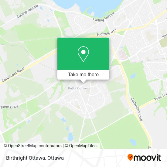 Birthright Ottawa map