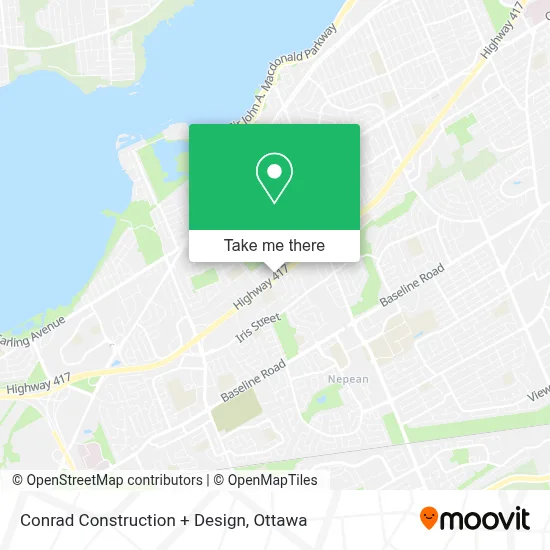 Conrad Construction + Design map