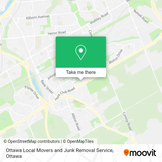 Ottawa Local Movers and Junk Removal Service map