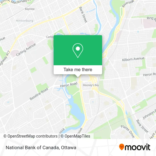 National Bank of Canada map