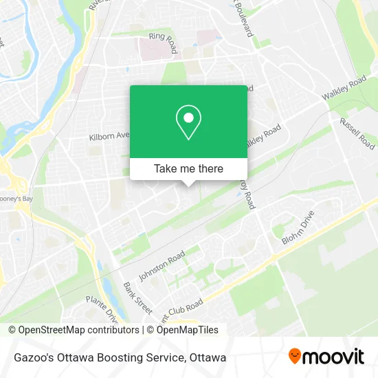 Gazoo's Ottawa Boosting Service map