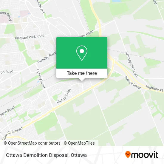 Ottawa Demolition Disposal map