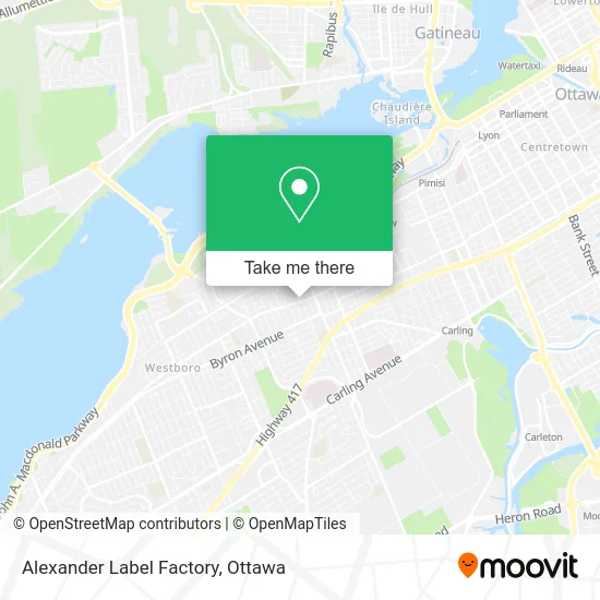 Alexander Label Factory map