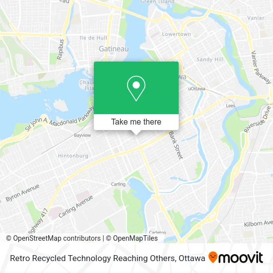 Retro Recycled Technology Reaching Others map