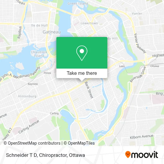 Schneider T D, Chiropractor map