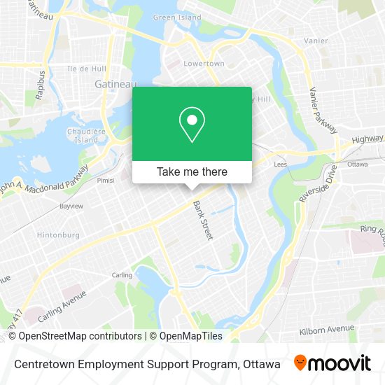Centretown Employment Support Program map