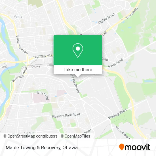Maple Towing & Recovery map