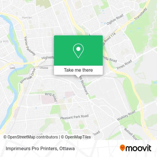 Imprimeurs Pro Printers map