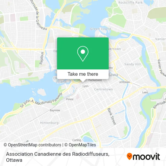 Association Canadienne des Radiodiffuseurs map
