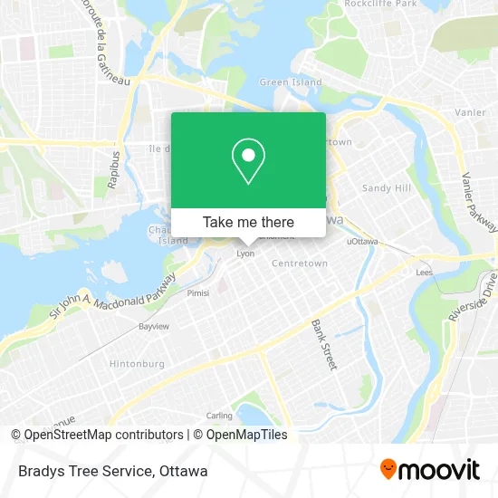 Bradys Tree Service map