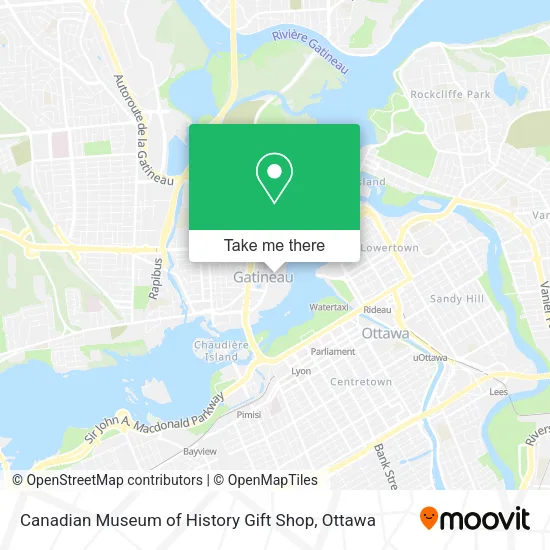 Canadian Museum of History Gift Shop map