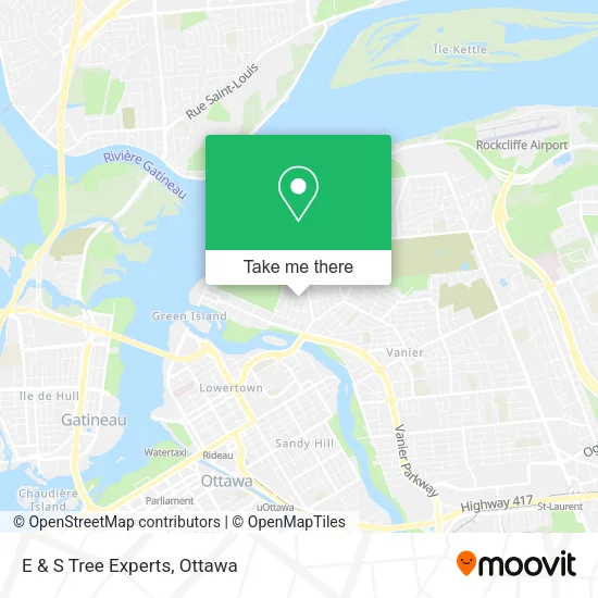 E & S Tree Experts map