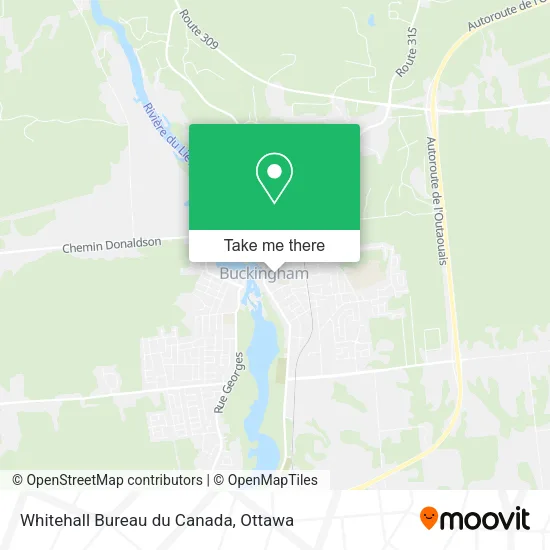 Whitehall Bureau du Canada map