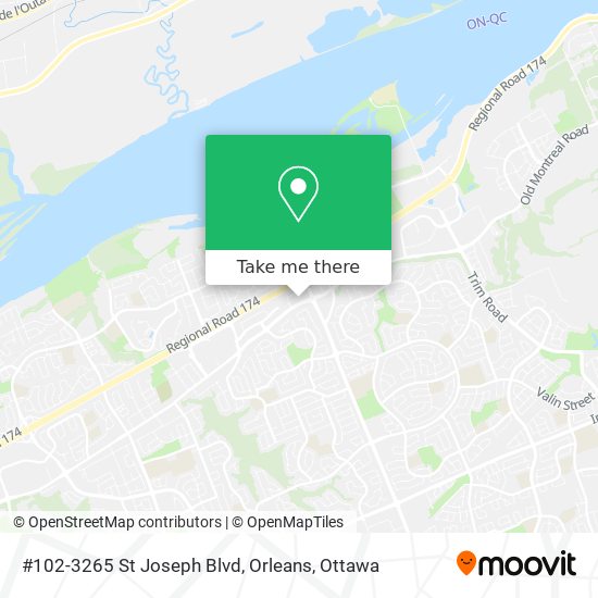 #102-3265 St Joseph Blvd, Orleans map