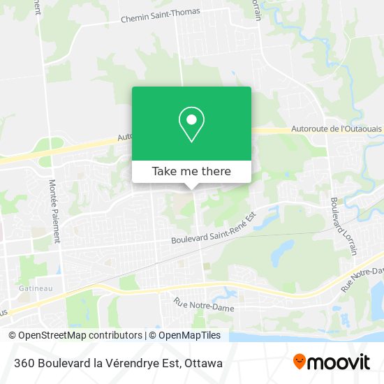 360 Boulevard la Vérendrye Est map