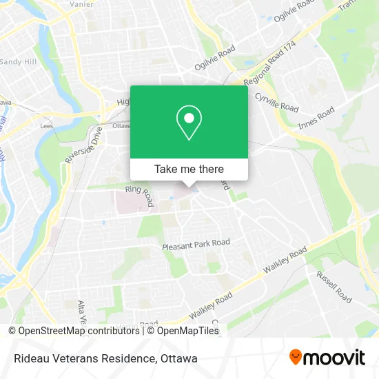 Rideau Veterans Residence map