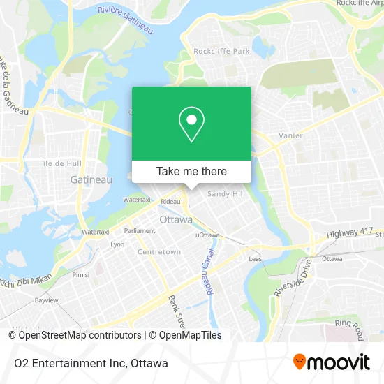 O2 Entertainment Inc map