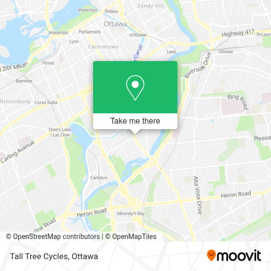 Tall Tree Cycles map
