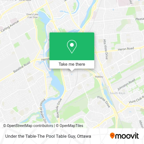 Under the Table-The Pool Table Guy map