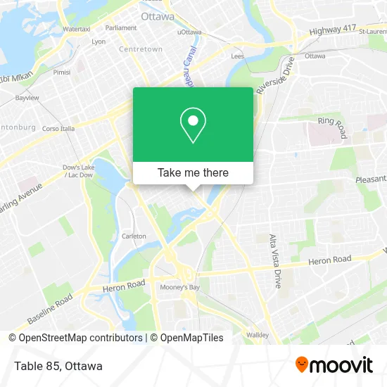 Table 85 map
