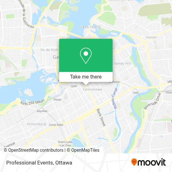 Professional Events map