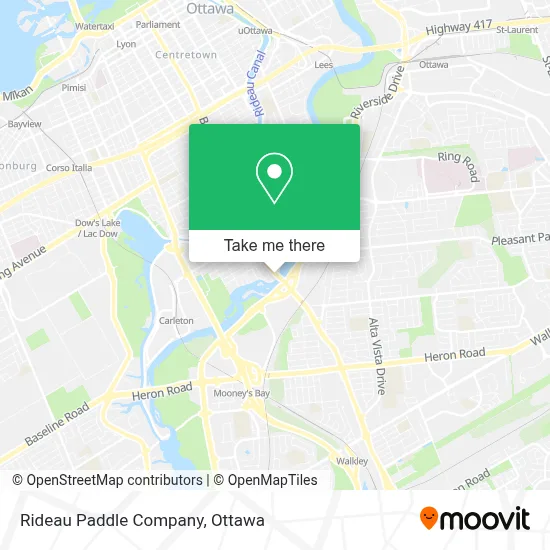 Rideau Paddle Company map