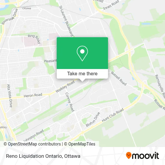Reno Liquidation Ontario map