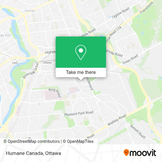 Humane Canada map