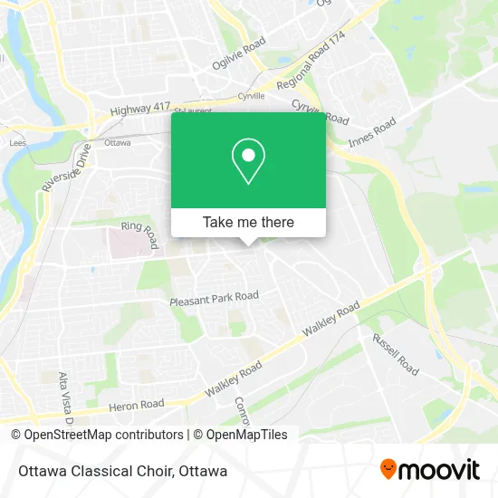 Ottawa Classical Choir map