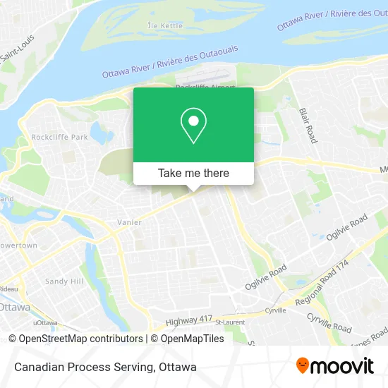 Canadian Process Serving map