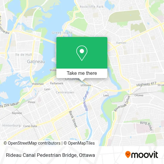 Rideau Canal Pedestrian Bridge map