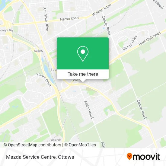Mazda Service Centre map